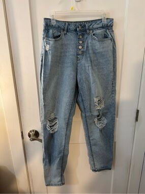 Vanilla Star Light Blue Distressed Boyfriend Jeans